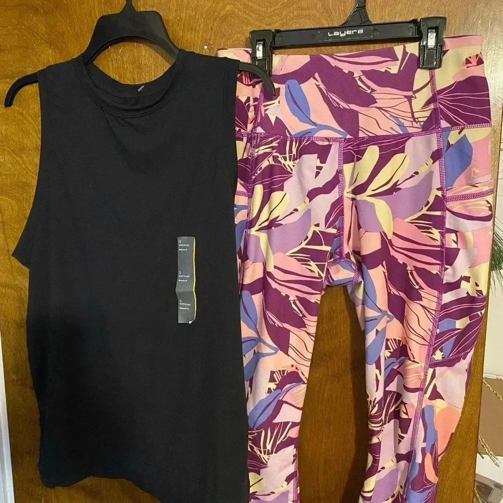 Women’s Activewear Leggings & T- Shirt – Size 8 /10 – Excellent Condition - - Picture 2 of 11